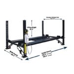 Tuxedo FP8K-DX-XLT 8,000 lb Deluxe Storage Lift Extended Length / Height - Poly casters, drip trays, jack tray - Image 3