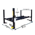 Tuxedo FP9K-DX-XLT 9,000 lb Deluxe Storage Lift Extended Length / Height - Poly casters, drip trays, jack tray - Image 2