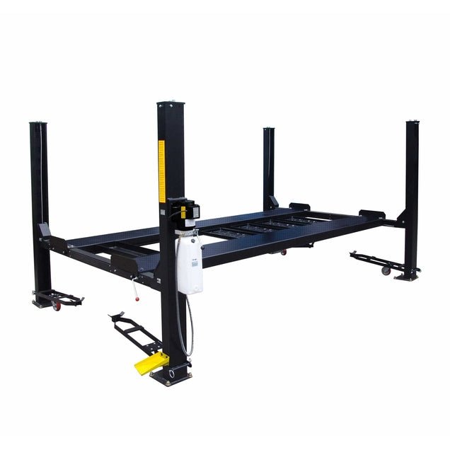 Tuxedo-FP9K-DX-XLT-Deluxe_Storage_Lift Tuxedo FP9K-DX-XLT 9,000 lb Deluxe Storage Lift Extended Length / Height - Poly casters, drip trays, jack tray - Image 1
