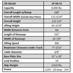 Tuxedo SP-6K-SS 6,000 lb Single Post Storage Lift - Image 2