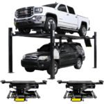 Atlas Apex 9 9,000 lb 4-Post Lift with Two RJ45A Rolling Bridge Jacks Combo