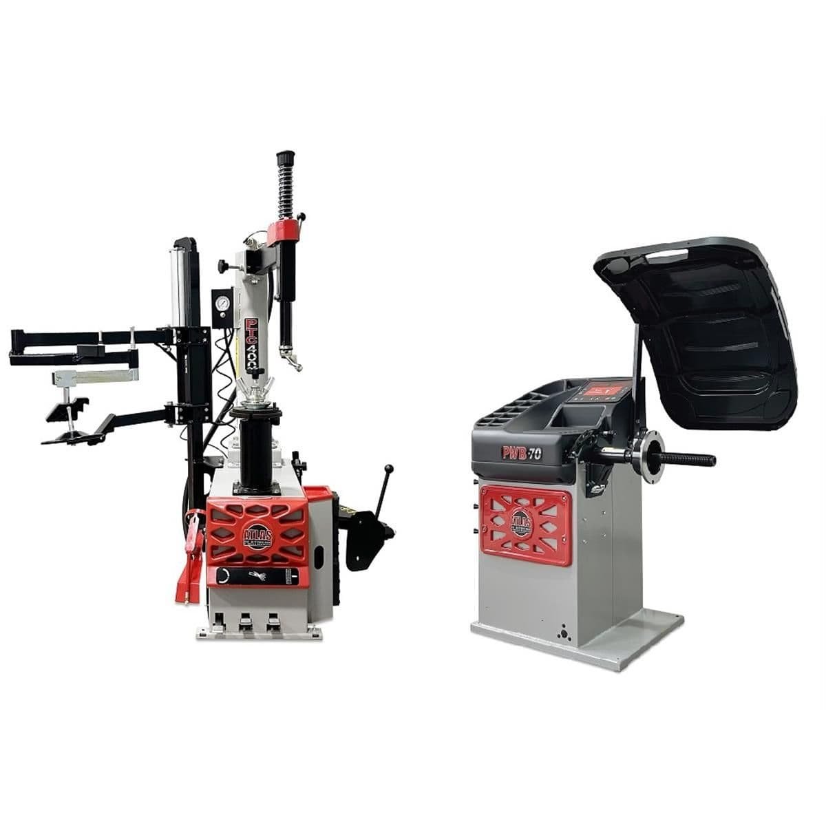 atlas-platinum-ptc400-pwb70-tire-balancer-combo-hero Atlas Platinum PTC400 Tire Changer and PWB70 Wheel Balancer Combo Package - Image 1