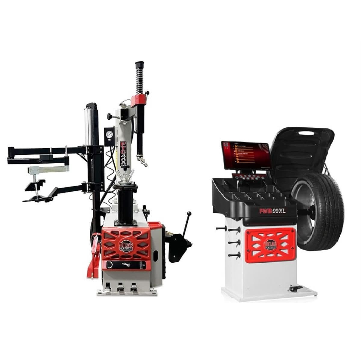atlas-platinum-ptc400-pwb90xl-combo-hero Atlas Platinum PTC400 + PWB90XL Tire Changer & Wheel Balancer Combo - Image 1