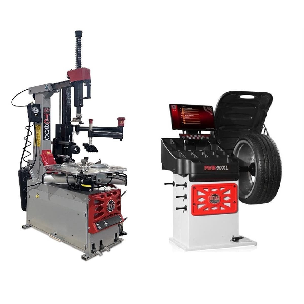 atlas-platinum-ptc600-pwb90xl-combo-hero Atlas Platinum PTC600 Tire Changer & PWB90XL Wheel Balancer Combo Package - Image 1