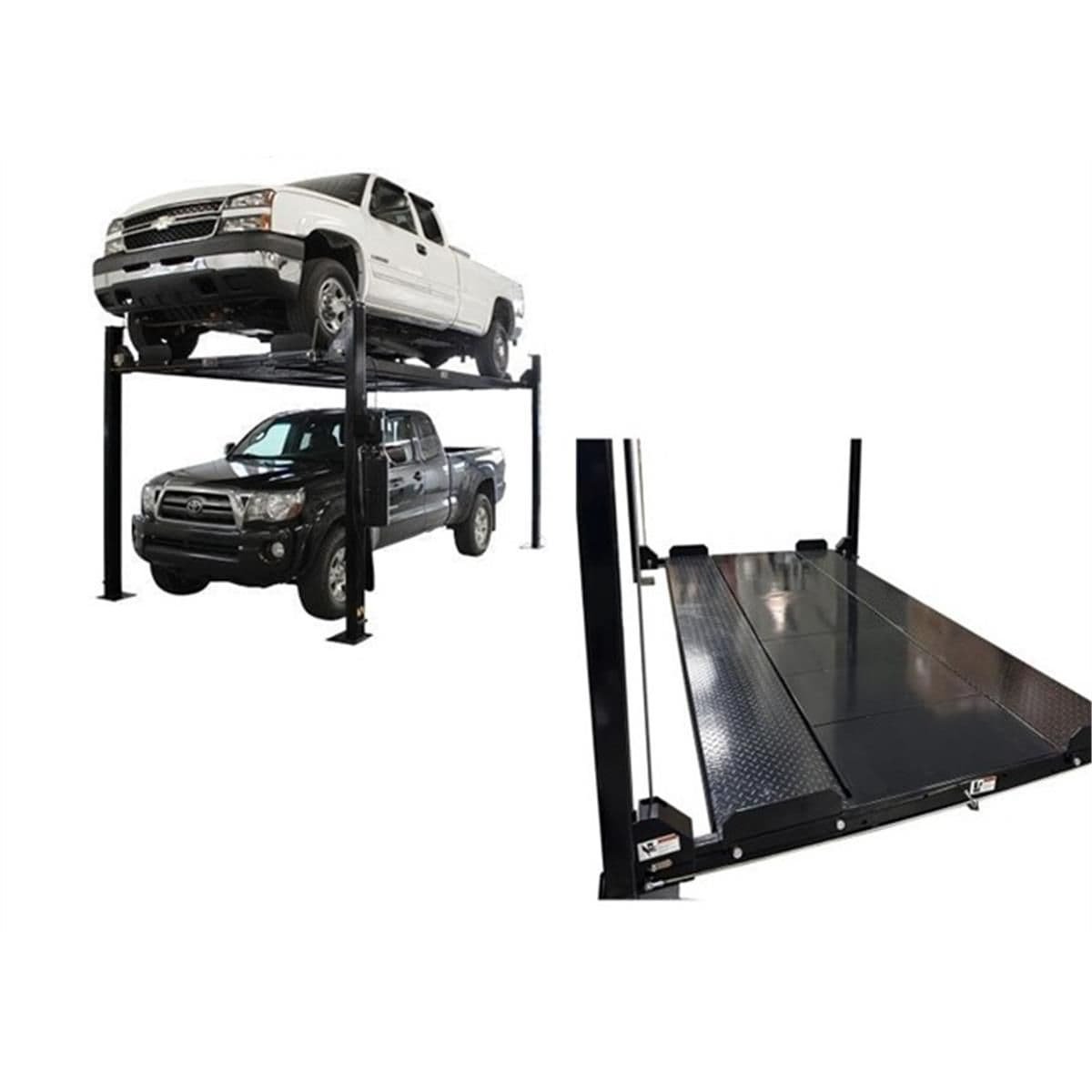 atlas-pro8000ext-l-pro-floor-combo-hero Atlas Garage PRO8000EXT-L 8,000 lb 4-Post Lift with Pro-Floor 8-Panel Combo - Image 1