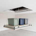 Auxx Lift 400 lb Motorized Attic Storage Lift — Wireless Remote, Self-Leveling Platform, Made in USA