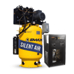 EMAX 7.5 HP 120-Gallon Single-Phase Two-Stage Silent Air Compressor with 58 CFM Refrigerated Air Dryer Package ESP07V120V1PK